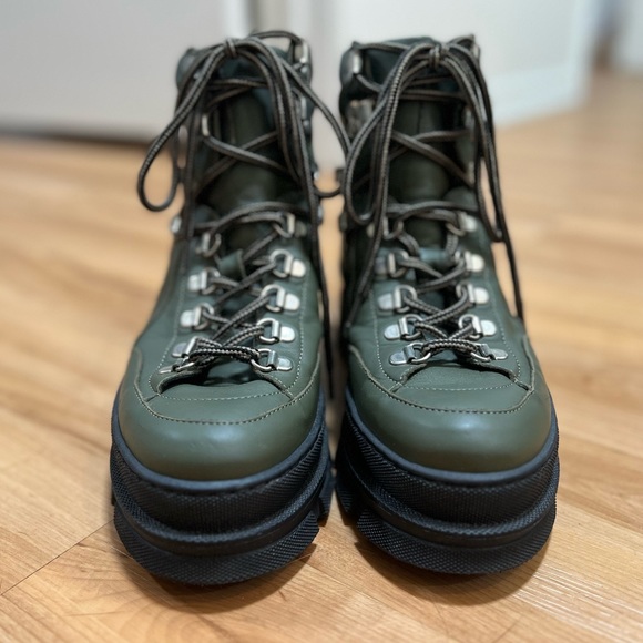 Selected Femme boots in khaki - Picture 7 of 7